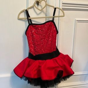 Girls red sequin dress